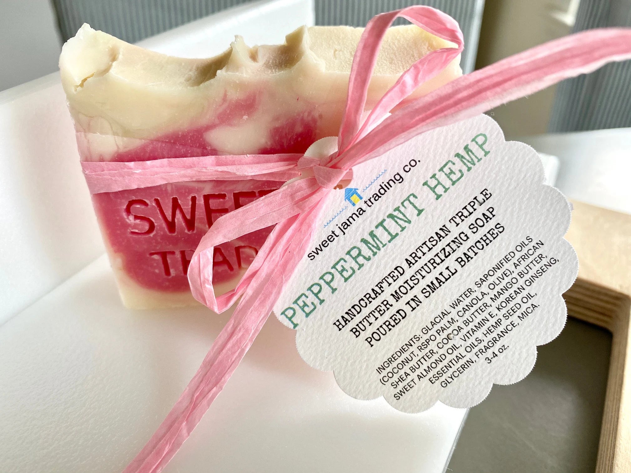 Pep Me Up! Handcrafted Vegan Natural Soap PEPPERMINT HEMP | Anti-Aging | Relaxation | Hemp Gift | Cruelty Free | Mother’s Day | Father’s Day