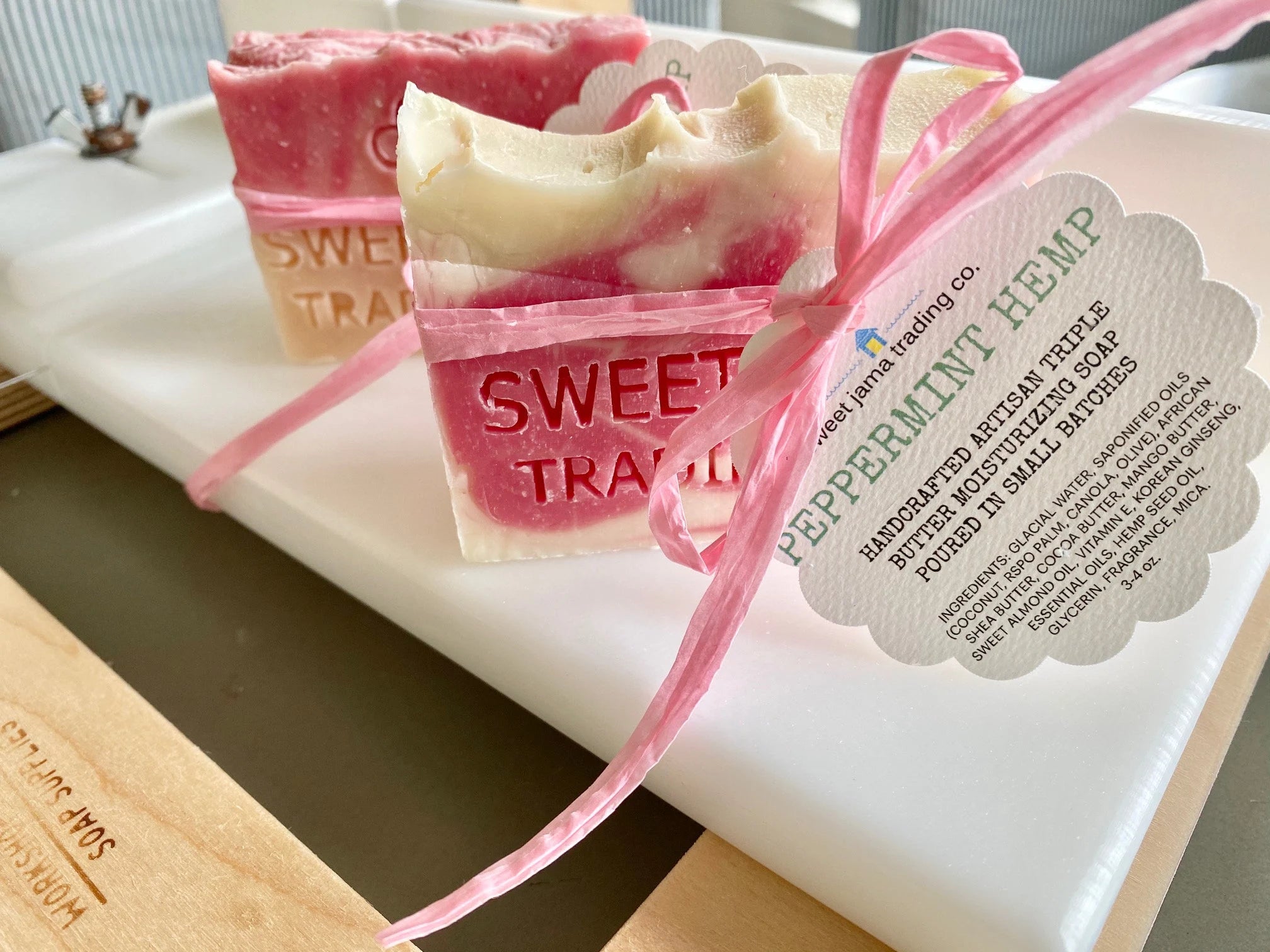 Pep Me Up! Handcrafted Vegan Natural Soap PEPPERMINT HEMP | Anti-Aging | Relaxation | Hemp Gift | Cruelty Free | Mother’s Day | Father’s Day